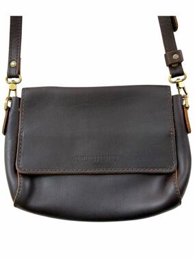 Portland Leather Chocolate Brown Crossbody Bag